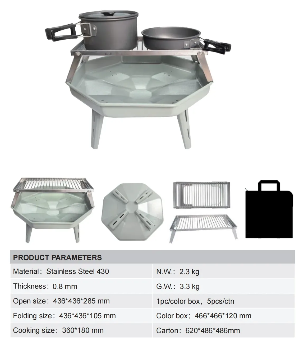 Outdoor Gas Grill with Accessories