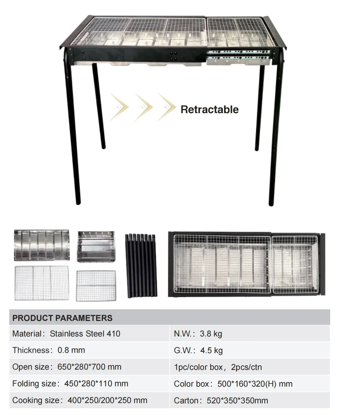 Tabletop Gas Grill — Black
