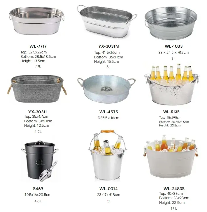 Metal Ice Bucket Collection