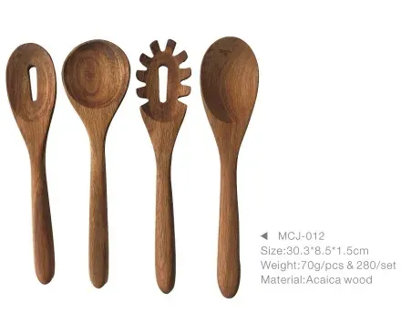 Utensil Set — Natural Wood