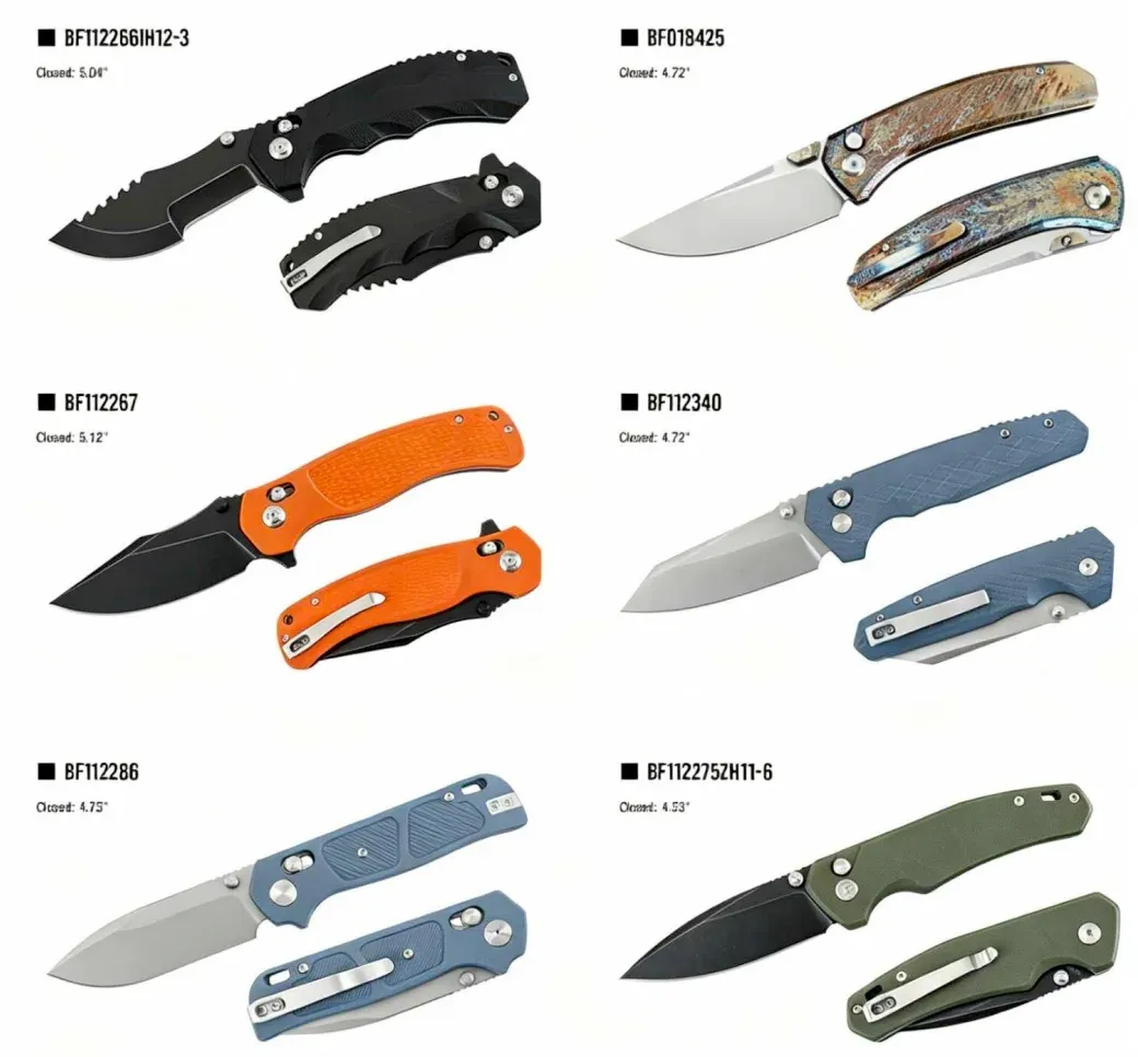 Folding Knife — Black & Orange